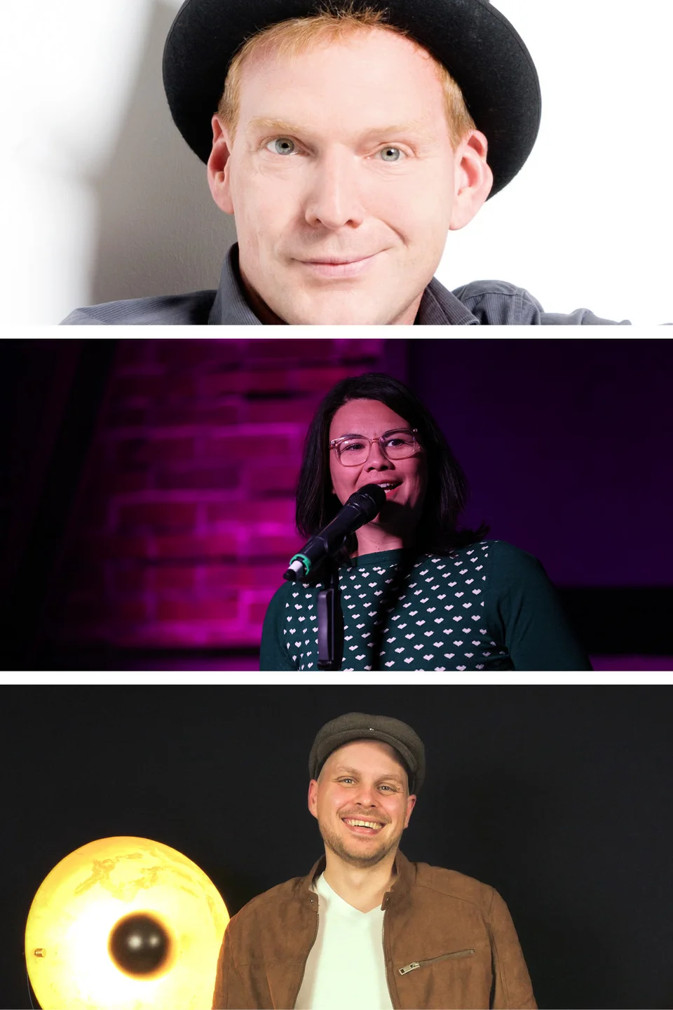 „Comedy im Bergwerk“: Zum „halben Jahrhundert“ des Sauerländer Besucherbergwerks packen drei Comedians mit sehr unterschiedlichen Kernkompetenzen zwar keine Geschenke, aber doch ihre Geschichten unter Tage aus.