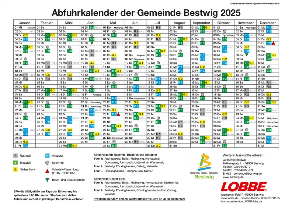 Müllabfuhrkalender