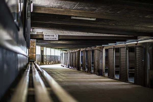 Bahnhof der Grubenbahn im Sauerländer Besucherbergwerk