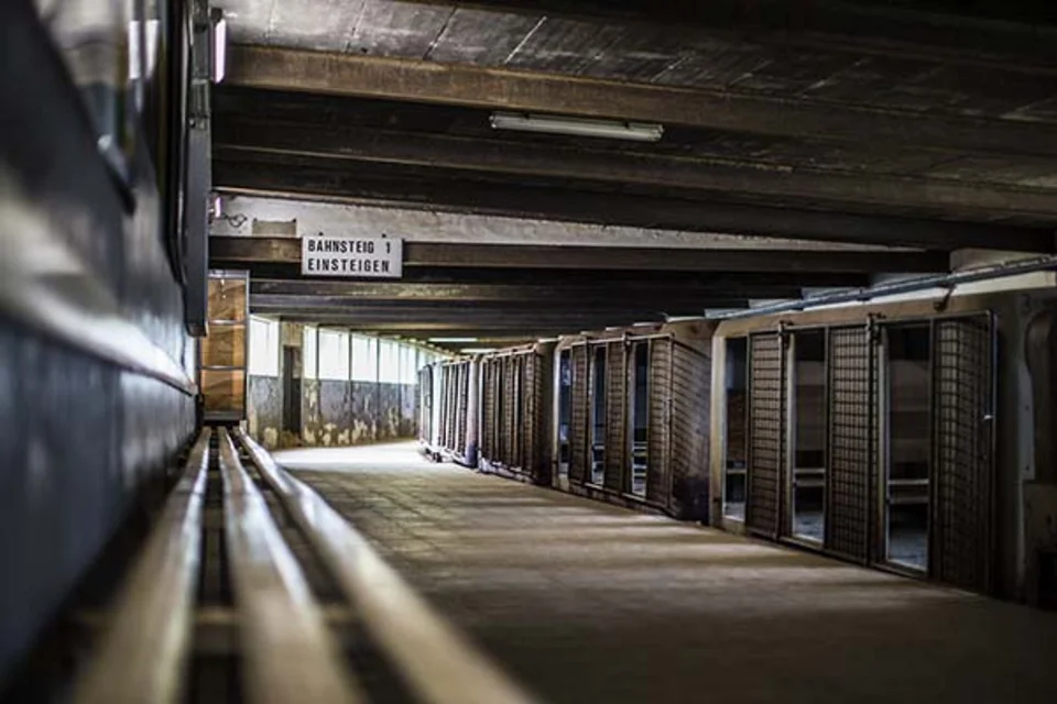 Bahnhof der Grubenbahn im Sauerländer Besucherbergwerk