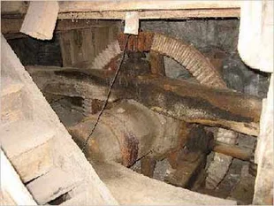 Getriebe des Mühlrads