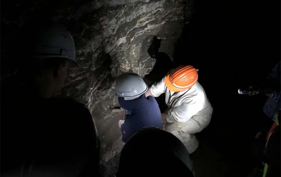 Im Besucherbergwerk Führung "Unter Tage"