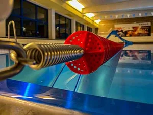 Blick in das Schwimmbad in Velmede 