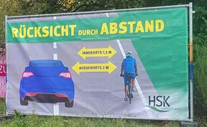Plakat Rücksicht durch Abstand