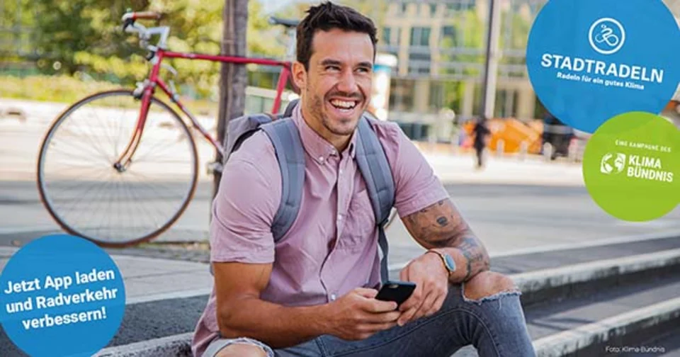 Radfahrer bei einer Pause