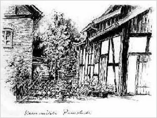 Alte Kornmühle Zeichnung
